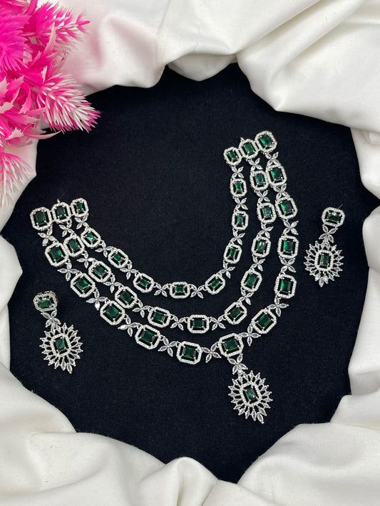 Royal Aura Zircon Necklace Set