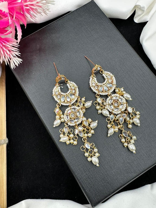 Elevate Your Style with Our Stylish Kundan Earrings.