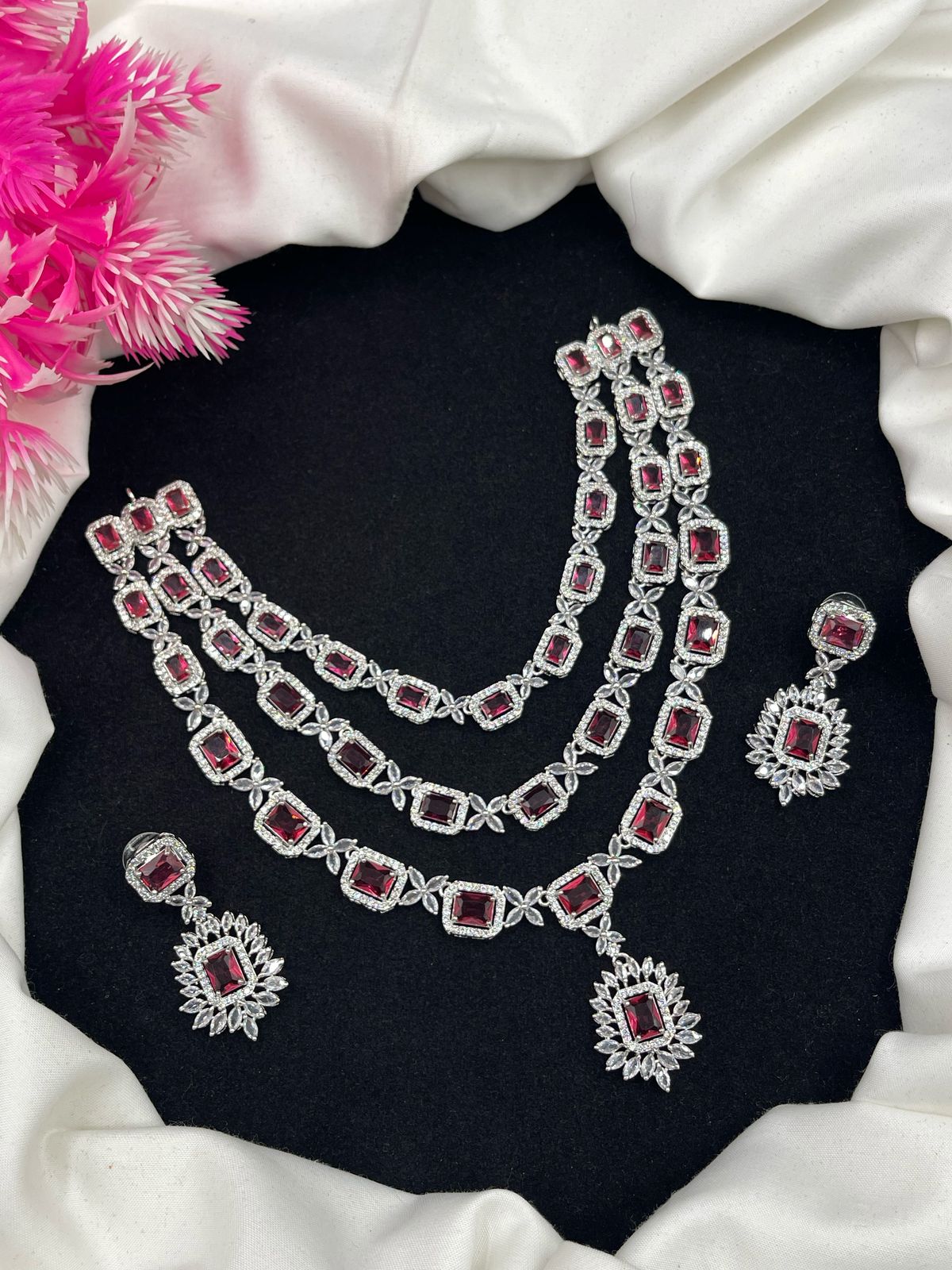 Royal Aura Zircon Necklace Set