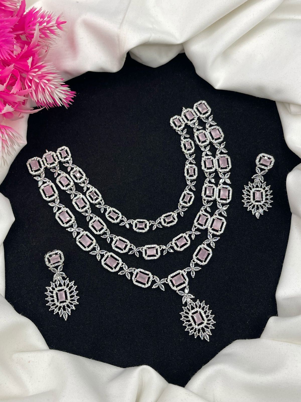 Royal Aura Zircon Necklace Set
