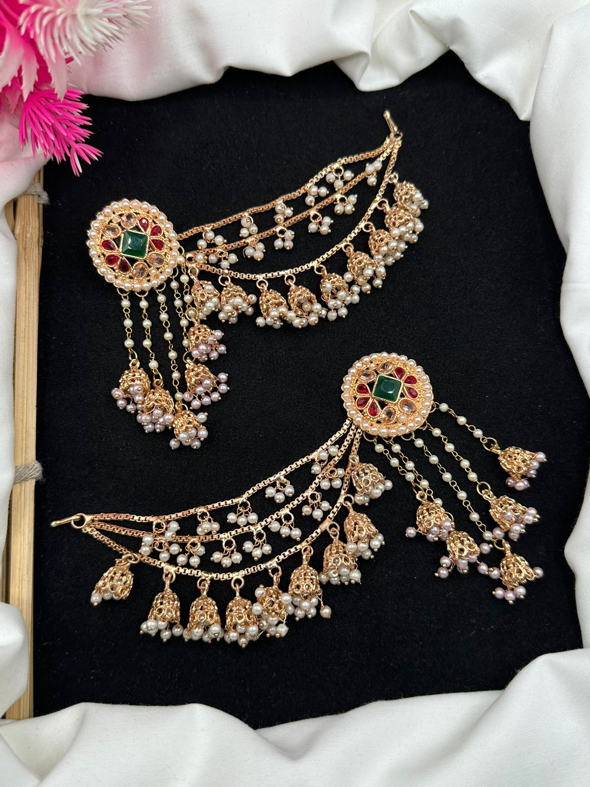 Bahubali earrings with sahara
