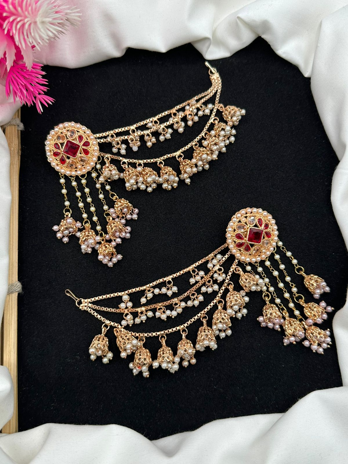 Bahubali earrings with sahara