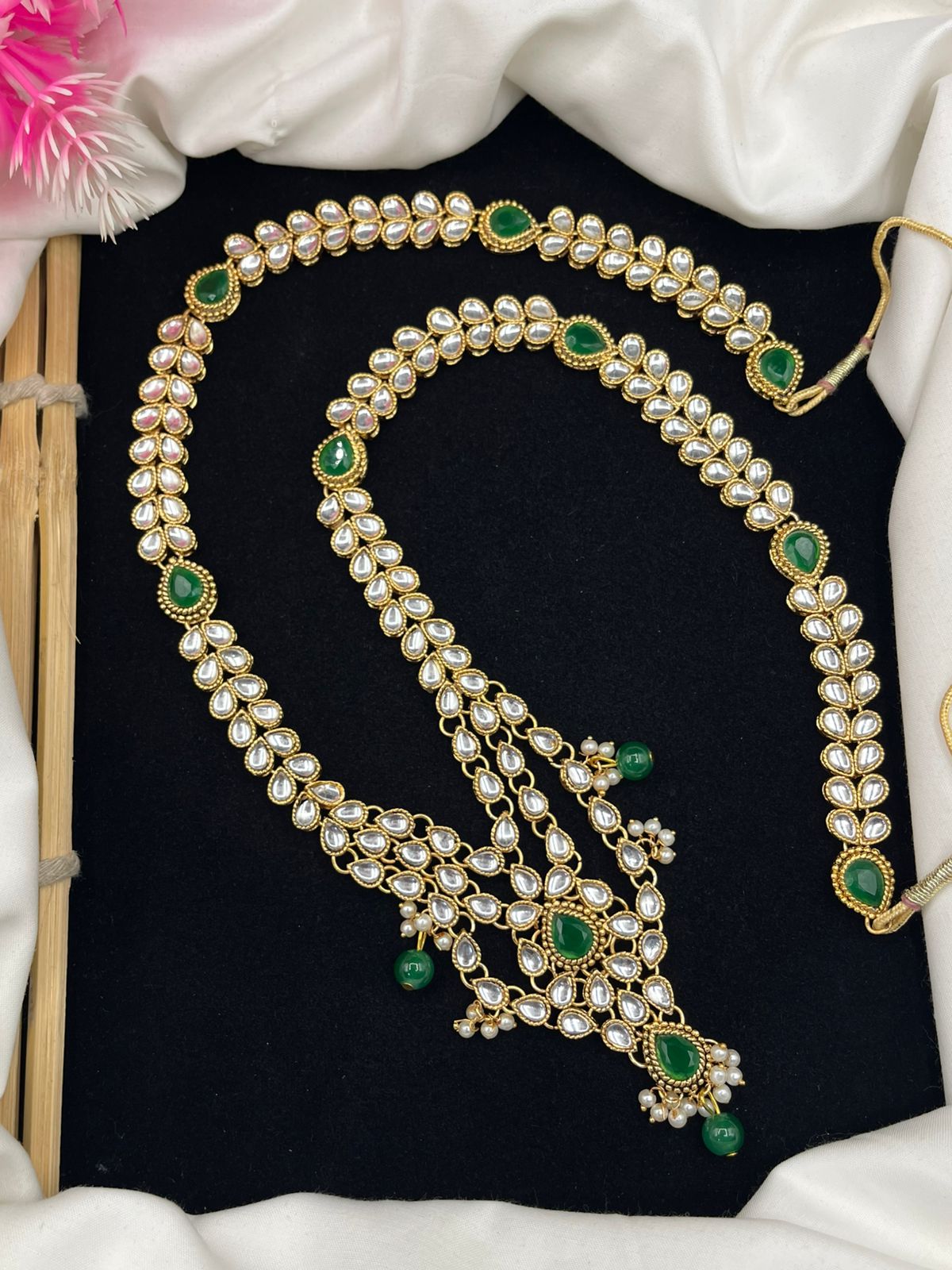 Exquisite Fancy Kundan Mala with Intricate Handcrafted Detailing and Timeless Royal Elegance