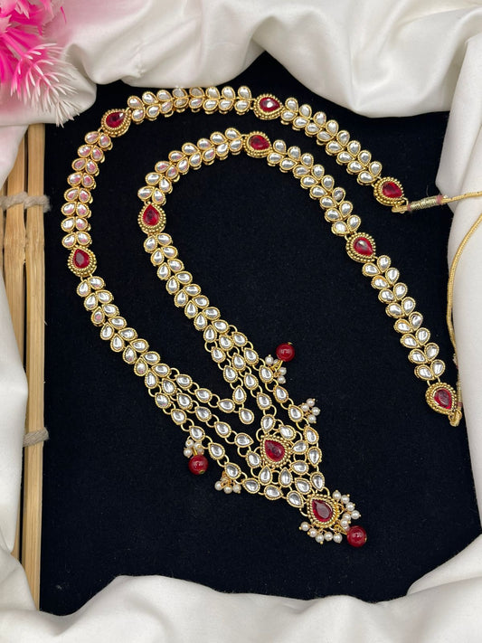 Exquisite Fancy Kundan Mala with Intricate Handcrafted Detailing and Timeless Royal Elegance