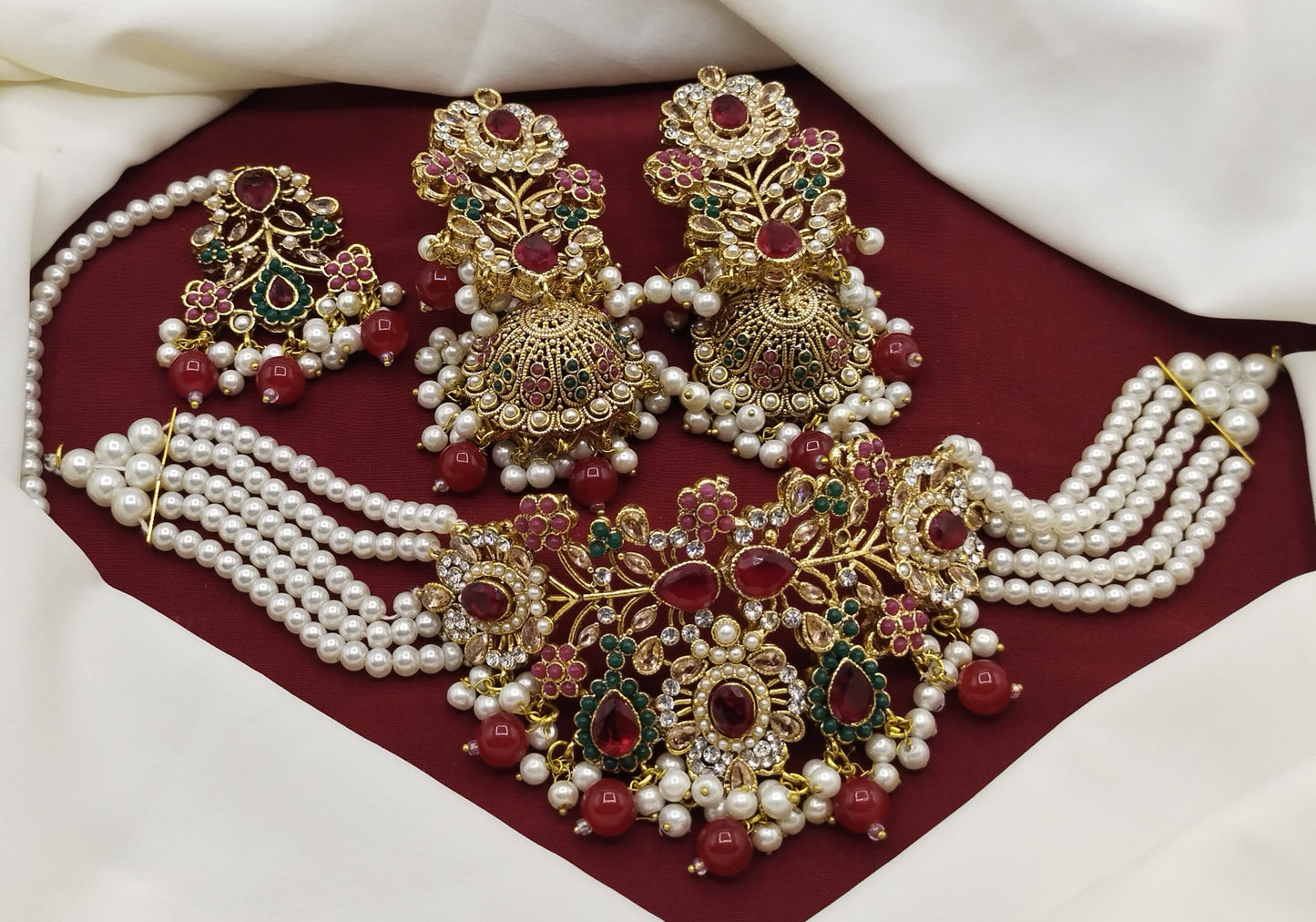 Manjus Nauratan choker Set.