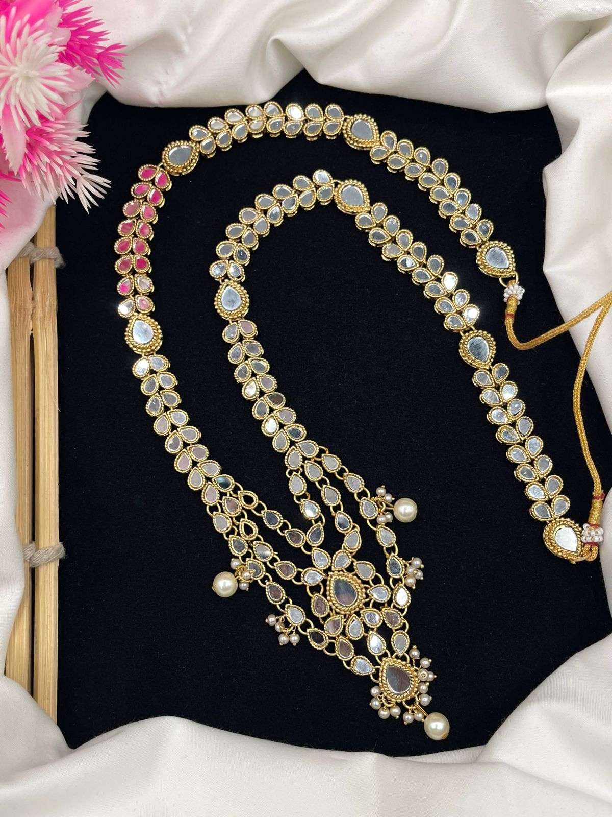 Exquisite Fancy Kundan Mala with Intricate Handcrafted Detailing and Timeless Royal Elegance