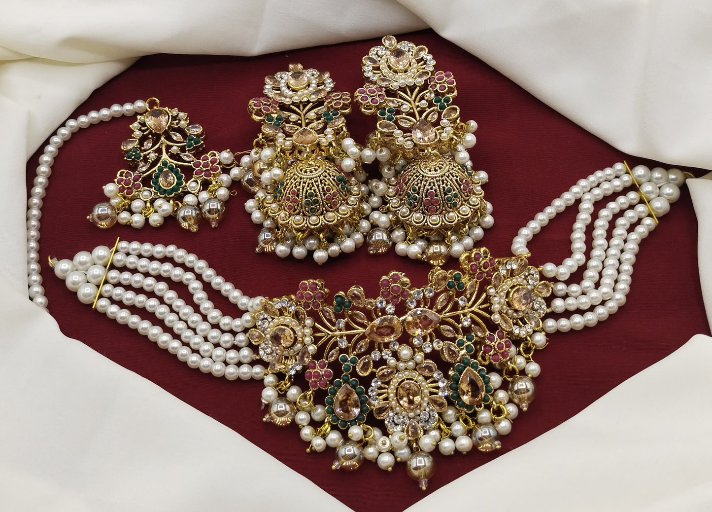 Manjus Nauratan choker Set.