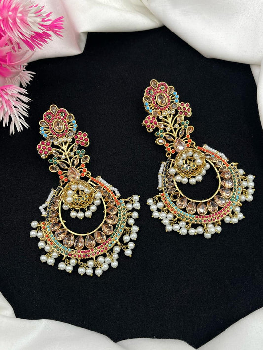 Nauratan Zircon Work Earrings
