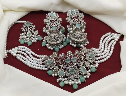 Manjus Nauratan choker Set.